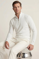 Arlino Quarter Zip Knit White