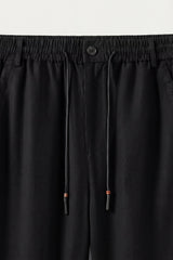 Monteria Stretch Linen Trouser Black