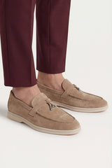 Leonis Buckle Loafer Taupe Brown