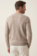Merano V-Neck Knit Sweater Beige
