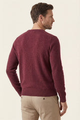 Merano V-Neck Knit Sweater Wine Red