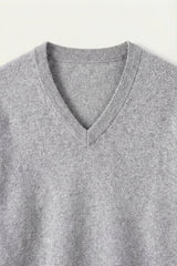 Merano V-Neck Knit Sweater Light Grey
