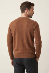 Merano V-Neck Knit Sweater Brown