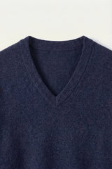 Merano V-Neck Knit Sweater Navy