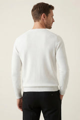 Merano V-Neck Knit Sweater White