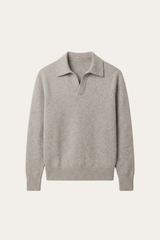 Marencio Cashmere Polo Knit Grey