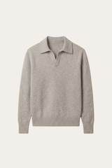 Marencio Cashmere Polo Knit Grey