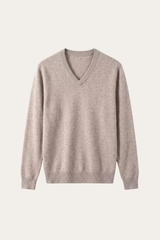 Merano V-Neck Knit Sweater Beige
