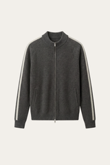 Lorenti Cashmere Zip Knit Dark Grey