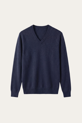 Merano V-Neck Knit Sweater Navy