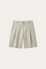 Orvieto Linen Pleated Shorts Light Beige