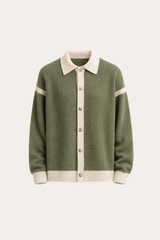 Emanuele Alpaca Knit Cardigan Green