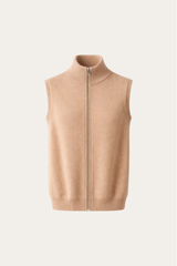 Alberto Merino Zip Vest Camel