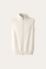 Alberto Merino Zip Vest Ivory