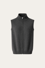 Alberto Merino Zip Vest Dark Grey