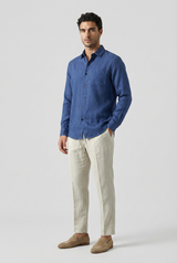 Dolcevita Longsleeve- Navy Blue/Beige