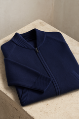 Arento Merino Cardigan Navy