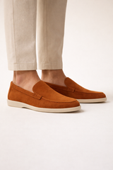 Leonis Suede Loafers Terracotta