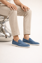 Leonis Suede Loafers Ocean Teal