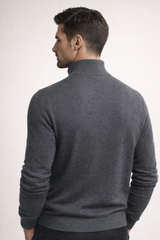Costantino Extra-Fine Merino Zip Cardigan Dark Grey