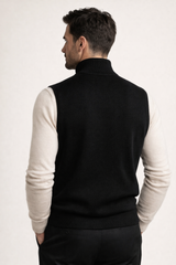 Alberto Merino Zip Vest Black