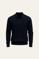 Alessandro Merino Polo Knit Navy