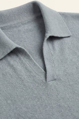 Marencio Cashmere Polo Knit Light Blue