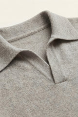 Marencio Cashmere Polo Knit Grey