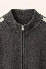 Lorenti Cashmere Zip Knit Dark Grey