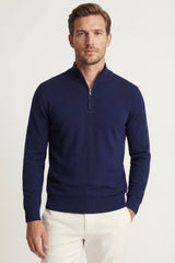 Arlino Quarter Zip Knit Navy
