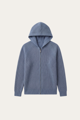 Amalfi Merino Hooded Sweater Light Blue