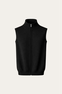 Alberto Merino Zip Vest Black