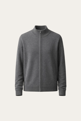 Costantino Extra-Fine Merino Zip Cardigan Dark Grey